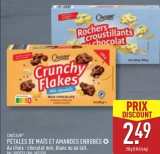Choceur Pétales de maïs et amandes enrobés