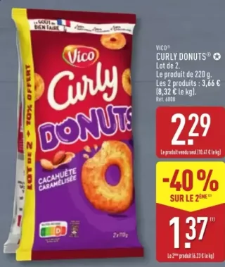 VICO® Curly Donuts Cacahuète caramélisée