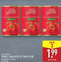 Double concentré de tomates All Seasons