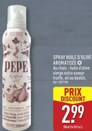 Spray huile d'olive aromatisée Pepe