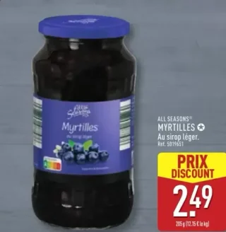 All Seasons Myrtilles au sirop léger