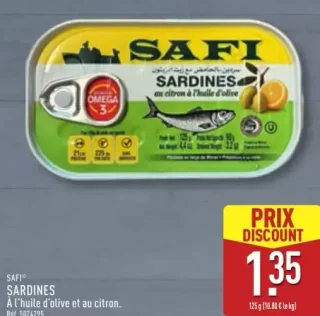 Safi Sardines à l'huile d'olive et au citron