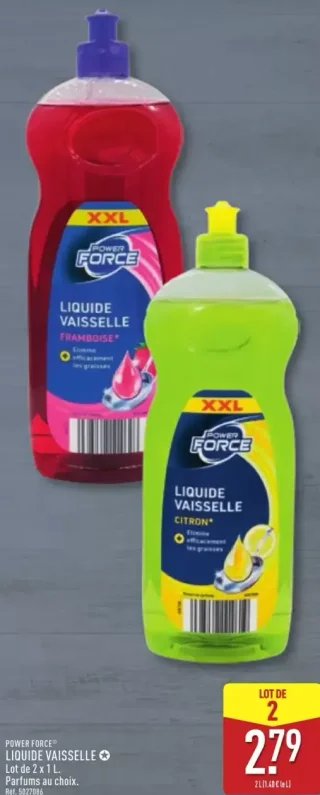 POWER FORCE® LIQUIDE VAISSELLE Framboise/Citron