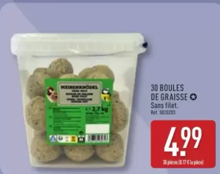 30 boules de graisse sans filet