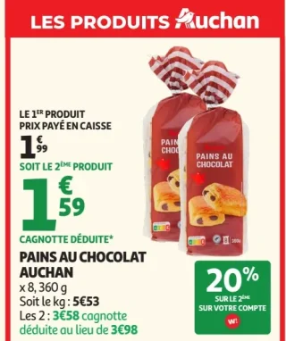 Pains au Chocolat Auchan