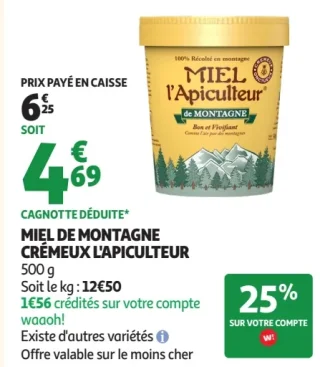 Miel de Montagne Crémeux l'Apiculteur