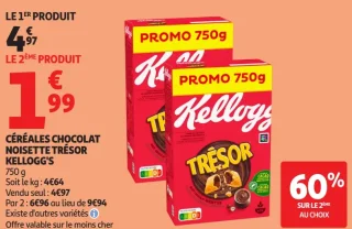 Céréales Chocolat Noisette Trésor Kellogg's