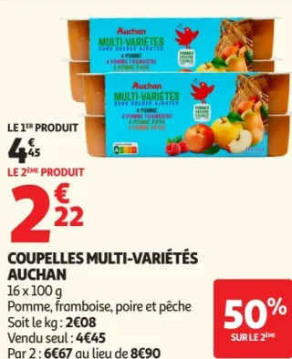 Coupelles multi-variétés Auchan
