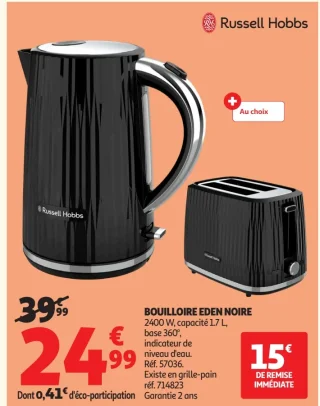Russell Hobbs Bouilloire Eden Noire