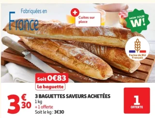 3 Baguettes Saveurs Achetées