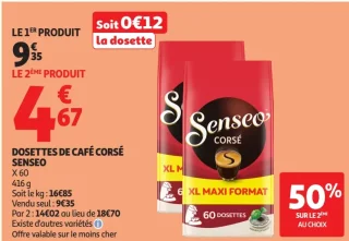 Dosettes de café corsé Senseo