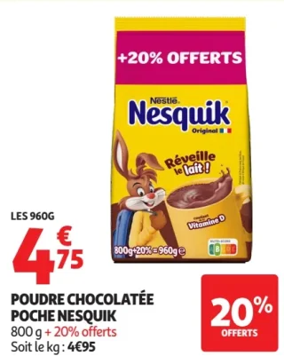 Poudre chocolatée poche Nesquik