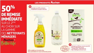 Gamme des nettoyants ménagers Auchan Better life