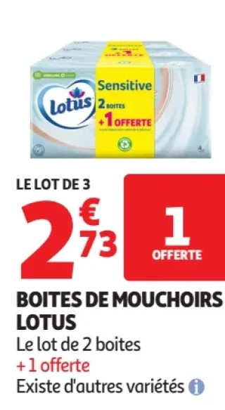 Boites de mouchoirs Lotus