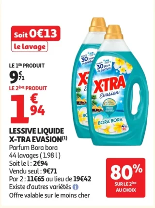 Lessive Liquide X-Tra Évasion Parfum Bora Bora
