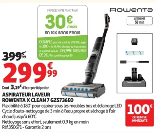 Aspirateur laveur Rowenta X Clean 7 GZ5736E0