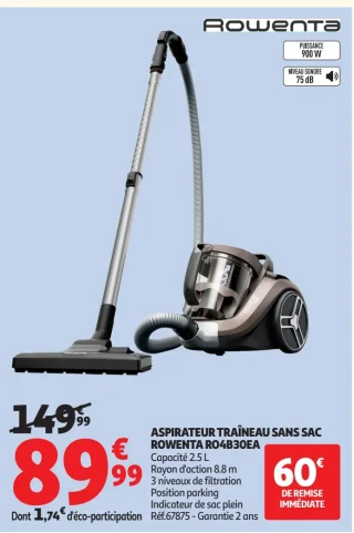Aspirateur traîneau sans sac Rowenta RO4B30EA