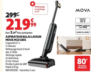 Aspirateur balai laveur Mova M10 Gris