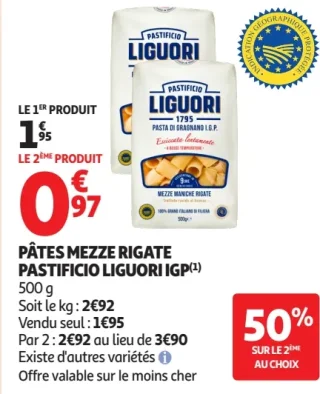 Pâtes Mezze Rigate Pastificio Liguori IGP
