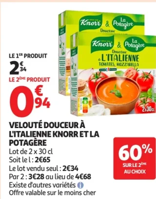 Velouté Douceur à l'Italienne Knorr et la Potagère