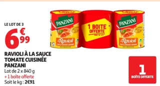 Ravioli à la sauce tomate cuisinée Panzani