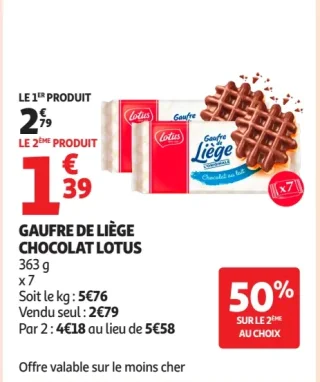 Gaufre de Liège Chocolat Lotus