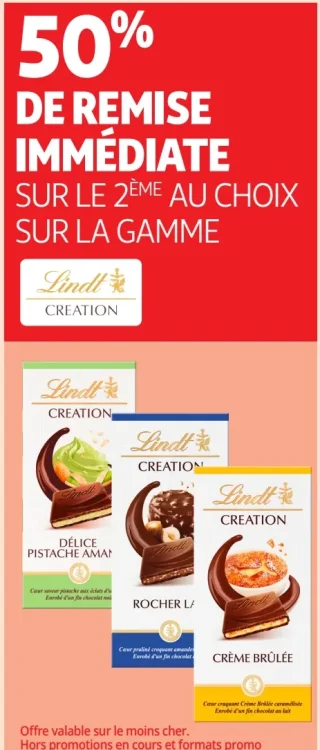Gamme de tablettes Lindt Creation