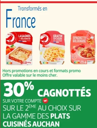 La Gamme des Plats Cuisinés Auchan