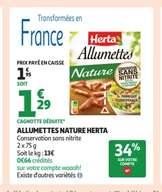 ALLUMETTES NATURE HERTA