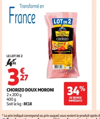 CHORIZO DOUX MORONI