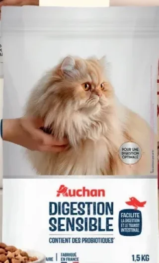 Croquettes pour chat Digestion sensible Auchan