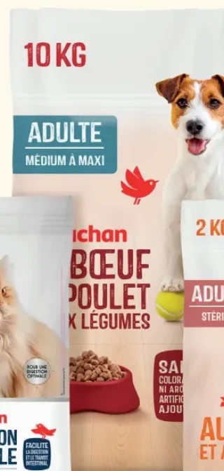 Croquettes pour chien Adulte Médium à Maxi Boeuf Poulet & Légumes Auchan