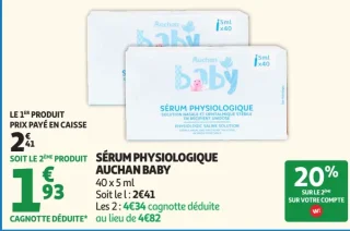 SÉRUM PHYSIOLOGIQUE AUCHAN BABY
