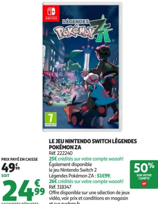 Le jeu Nintendo Switch Légendes Pokémon ZA