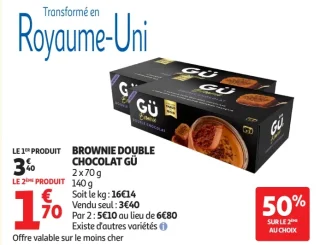 BROWNIE DOUBLE CHOCOLAT GÜ