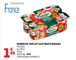 PANIER DE YOPLAIT AUX FRUITS ROUGES