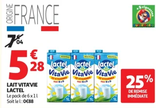 Lait Vita'Vie Lactel