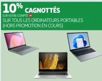 SUR TOUS LES ORDINATEURS PORTABLES (HORS PROMOTION EN COURS)