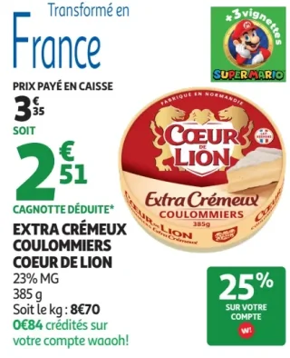 Extra Crémeux Coulommiers Coeur de Lion