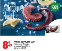Pattes de poulpe cuit