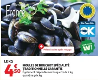 Moules de bouchot spécialité traditionnelle garantie