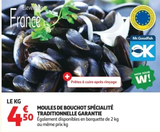 Moules de bouchot spécialité traditionnelle garantie