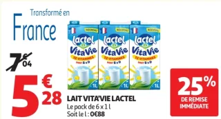 Lait Vita'Vie Lactel