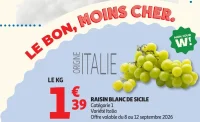 Raisin blanc de Sicile