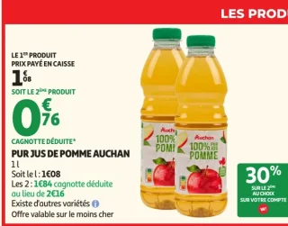 Pur jus de pomme Auchan