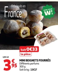 Mini beignets fourrés