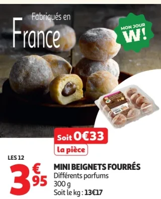Mini beignets fourrés