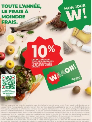 10% de cagnotte sur tous les produits frais des halles