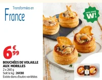 Bouchées de volaille aux morilles