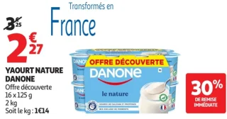 Yaourt nature Danone